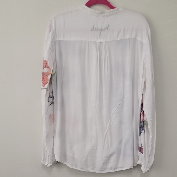 Desigual White Nature-Inspired Women's Blouse - Picture 10 of 16